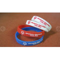 Pulseira personalizada de silicone logotipo personalizado para presentes